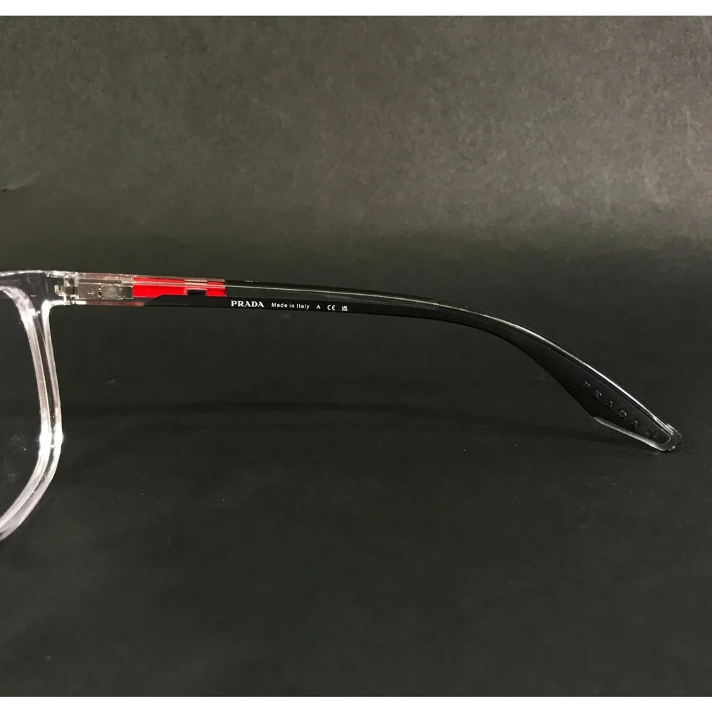 Prada Linea Rossa Eyeglasses Frames VPS05P 2AZ-1O1 Crystal Black 55-19-145